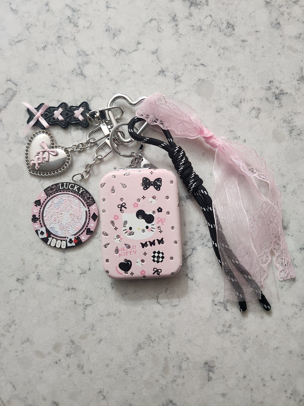 Pink Hello Kitty Mirror Keychain
